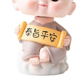 Maxbell Little Monk Ornament Statue for Living Room Auto Interior Accessories Style B