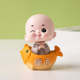 Maxbell Little Monk Ornament Statue for Living Room Auto Interior Accessories Style C