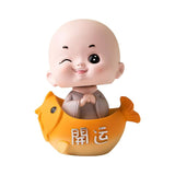 Maxbell Little Monk Ornament Statue for Living Room Auto Interior Accessories Style C