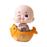 Maxbell Little Monk Ornament Statue for Living Room Auto Interior Accessories Style C
