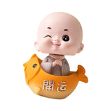 Maxbell Little Monk Ornament Statue for Living Room Auto Interior Accessories Style C