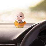 Maxbell Little Monk Ornament Statue for Living Room Auto Interior Accessories Style C