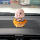 Maxbell Little Monk Ornament Statue for Living Room Auto Interior Accessories Style C