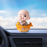 Maxbell Little Monk Ornament Statue for Living Room Auto Interior Accessories Style C
