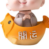 Maxbell Little Monk Ornament Statue for Living Room Auto Interior Accessories Style C