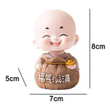 Maxbell Little Monk Ornament Statue for Living Room Auto Interior Accessories Style D