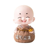 Maxbell Little Monk Ornament Statue for Living Room Auto Interior Accessories Style D