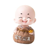 Maxbell Little Monk Ornament Statue for Living Room Auto Interior Accessories Style D