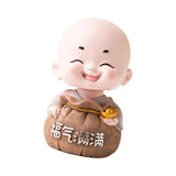 Maxbell Little Monk Ornament Statue for Living Room Auto Interior Accessories Style D
