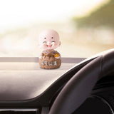 Maxbell Little Monk Ornament Statue for Living Room Auto Interior Accessories Style D