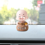 Maxbell Little Monk Ornament Statue for Living Room Auto Interior Accessories Style D