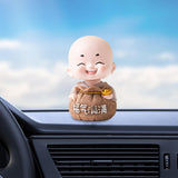 Maxbell Little Monk Ornament Statue for Living Room Auto Interior Accessories Style D