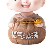 Maxbell Little Monk Ornament Statue for Living Room Auto Interior Accessories Style D