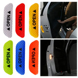 Maxbell 2Pieces Car Door Stickers Reflector Replacement Silver