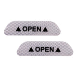 Maxbell 2Pieces Car Door Stickers Reflector Replacement Silver