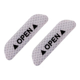 Maxbell 2Pieces Car Door Stickers Reflector Replacement Silver