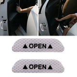 Maxbell 2Pieces Car Door Stickers Reflector Replacement Silver