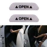 Maxbell 2Pieces Car Door Stickers Reflector Replacement Silver