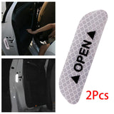 Maxbell 2Pieces Car Door Stickers Reflector Replacement Silver