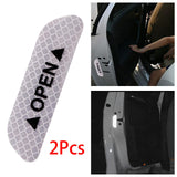 Maxbell 2Pieces Car Door Stickers Reflector Replacement Silver