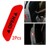 Maxbell 2Pieces Car Door Stickers Reflector Replacement Red
