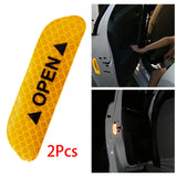 Maxbell 2Pieces Car Door Stickers Reflector Replacement Yellow