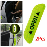 Maxbell 2Pieces Car Door Stickers Reflector Replacement Green