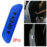 Maxbell 2Pieces Car Door Stickers Reflector Replacement Blue