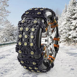 Maxbell Car Snow Chains Antiskid Adjustable Tire Chains for SUV ATV Trucks Black
