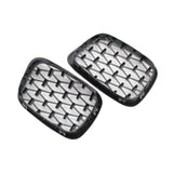 Maxbell 2 Pieces Front Kidney Grille 51137005838 for BMW 5 Series E39 528i 530D Bright Black