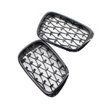 Maxbell 2 Pieces Front Kidney Grille 51137005838 for BMW 5 Series E39 528i 530D Bright Black