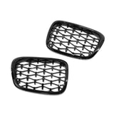 Maxbell 2 Pieces Front Kidney Grille 51137005838 for BMW 5 Series E39 528i 530D Bright Black
