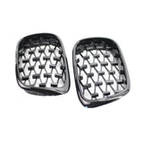 Maxbell 2 Pieces Front Kidney Grille 51137005838 for BMW 5 Series E39 528i 530D Bright Black