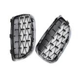 Maxbell 2 Pieces Vehicle Front Kidney Grille Grill 51137157277 for BMW E92 E93 Electroplated