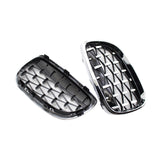 Maxbell 2 Pieces Vehicle Front Kidney Grille Grill 51137157277 for BMW E92 E93 Electroplated