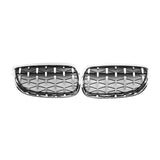 Maxbell 2 Pieces Vehicle Front Kidney Grille Grill 51137157277 for BMW E92 E93 Electroplated