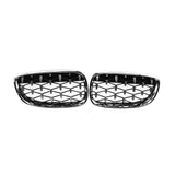 Maxbell 2 Pieces Vehicle Front Kidney Grille Grill 51137157277 for BMW E92 E93 Electroplated