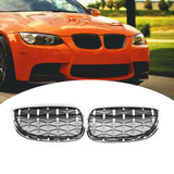 Maxbell 2 Pieces Vehicle Front Kidney Grille Grill 51137157277 for BMW E92 E93 Electroplated