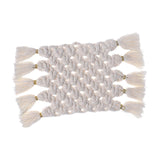 Maxbell Hand Woven Coasters Cup Pad Mats with Tassels Heat Resistant Macrame Wedding