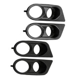 Maxbell 2 Pieces Fog Light Cover Accessories Vehicle for BMW 3 Series E46 M3 Black