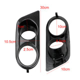 Maxbell 2 Pieces Fog Light Cover Accessories Vehicle for BMW 3 Series E46 M3 Black