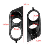 Maxbell 2 Pieces Fog Light Cover Accessories Vehicle for BMW 3 Series E46 M3 Carbon Fiber