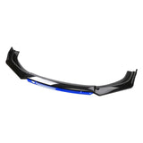 Maxbell 3 Pieces Universal Car Front Bumper Lip Kit Replaces Automotive Premium Black Blue