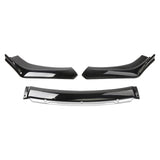 Maxbell 3 Pieces Universal Car Front Bumper Lip Kit Replaces Automotive Premium Black White