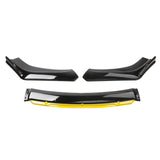 Maxbell 3 Pieces Universal Car Front Bumper Lip Kit Replaces Automotive Premium Black  Yellow