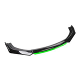 Maxbell 3 Pieces Universal Car Front Bumper Lip Kit Replaces Automotive Premium Black Green