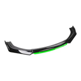 Maxbell 3 Pieces Universal Car Front Bumper Lip Kit Replaces Automotive Premium Black Green