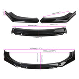 Maxbell 3 Pieces Universal Car Front Bumper Lip Kit Replaces Automotive Premium Black Green
