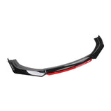Maxbell 3 Pieces Universal Car Front Bumper Lip Kit Replaces Automotive Premium Black Red
