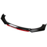 Maxbell 3 Pieces Universal Car Front Bumper Lip Kit Replaces Automotive Premium Black Red